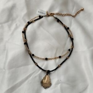 Chico's Black and Gold Layered Necklace